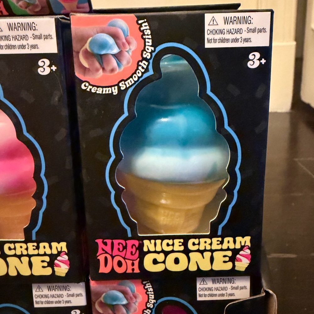 Nee Doh Nice Cream Cone TikTok New Needoh Sensory Squishy 3 Pack Ice - Picture 4 of 5